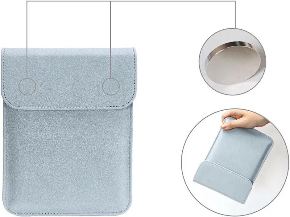 INF Hellblaue PU-Leder E-Reader Hülle kompatibel mit Kindle Scribe 10.2" - Stoßfest & Magnetverschluss