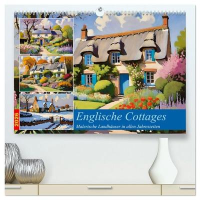Englische Cottages (hochwertiger Premium Wandkalender 2026 DIN A2 quer), Kunstdruck in Hochglanz