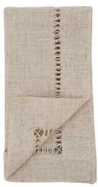Saro Lifestyle Decorative Napkins (Set of 12) - Stitched Border Detail for Dining and Entertaining
