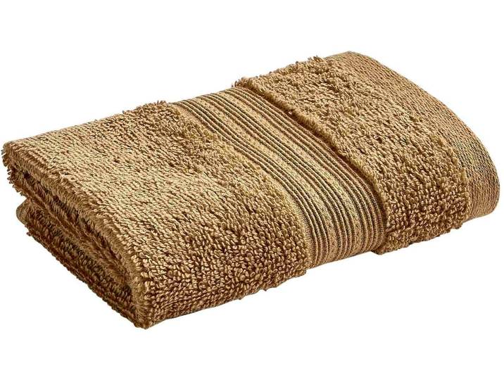 Waschlappen CHRISTY Organic , braun (caramel), B:30cm L:30cm, Walkfrottier, Waschlappen, Waschlappen, Luxus Seiftuch mit 550g/m², 100% Bio-Baumwolle, 30 x 30, 4er Set