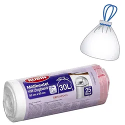 RUBIN Müllbeutel 30,0 l rot