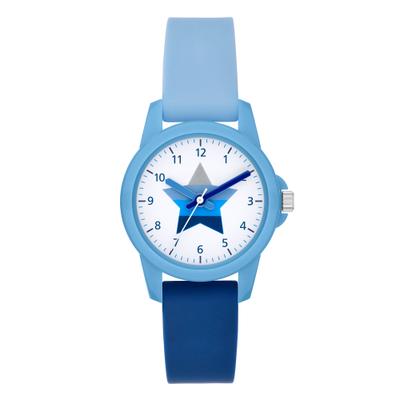 Quarzuhr COOL TIME, blau (blau, hellblau, weiß), Armbanduhren, Kinder, hellblau, Quarzuhr, Armbanduhr, Silikonarmband, analog