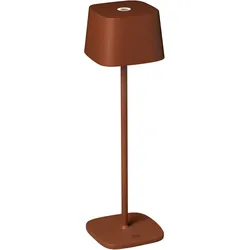 Konstsmide Capri-Mini USB-Tischleuchte terrakotta, 2700/3000K, dimmbar, eckig