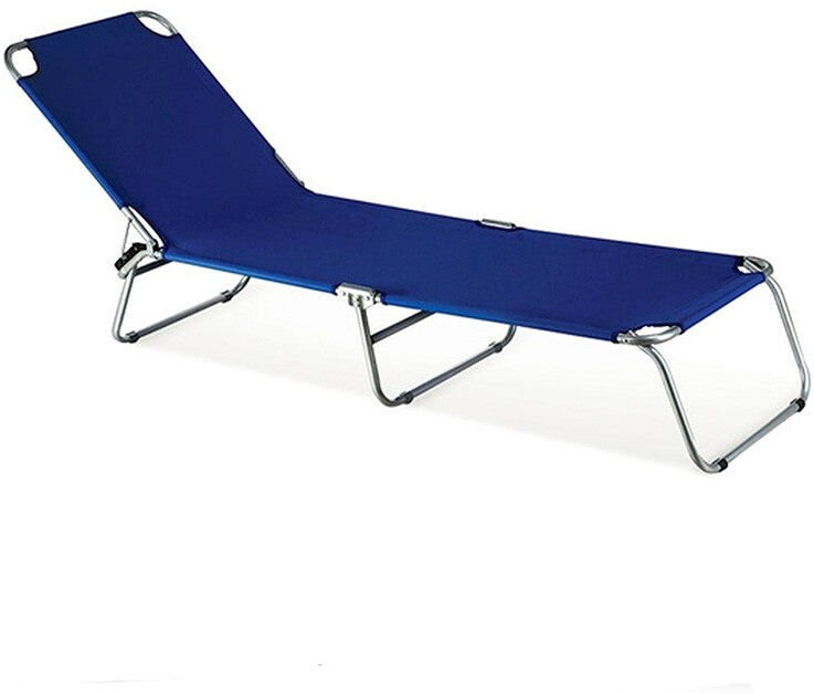 Arredo Giardino Lettino prendisole in acciaio Mod. Katia colore blu Confezione da 2 Pezzi