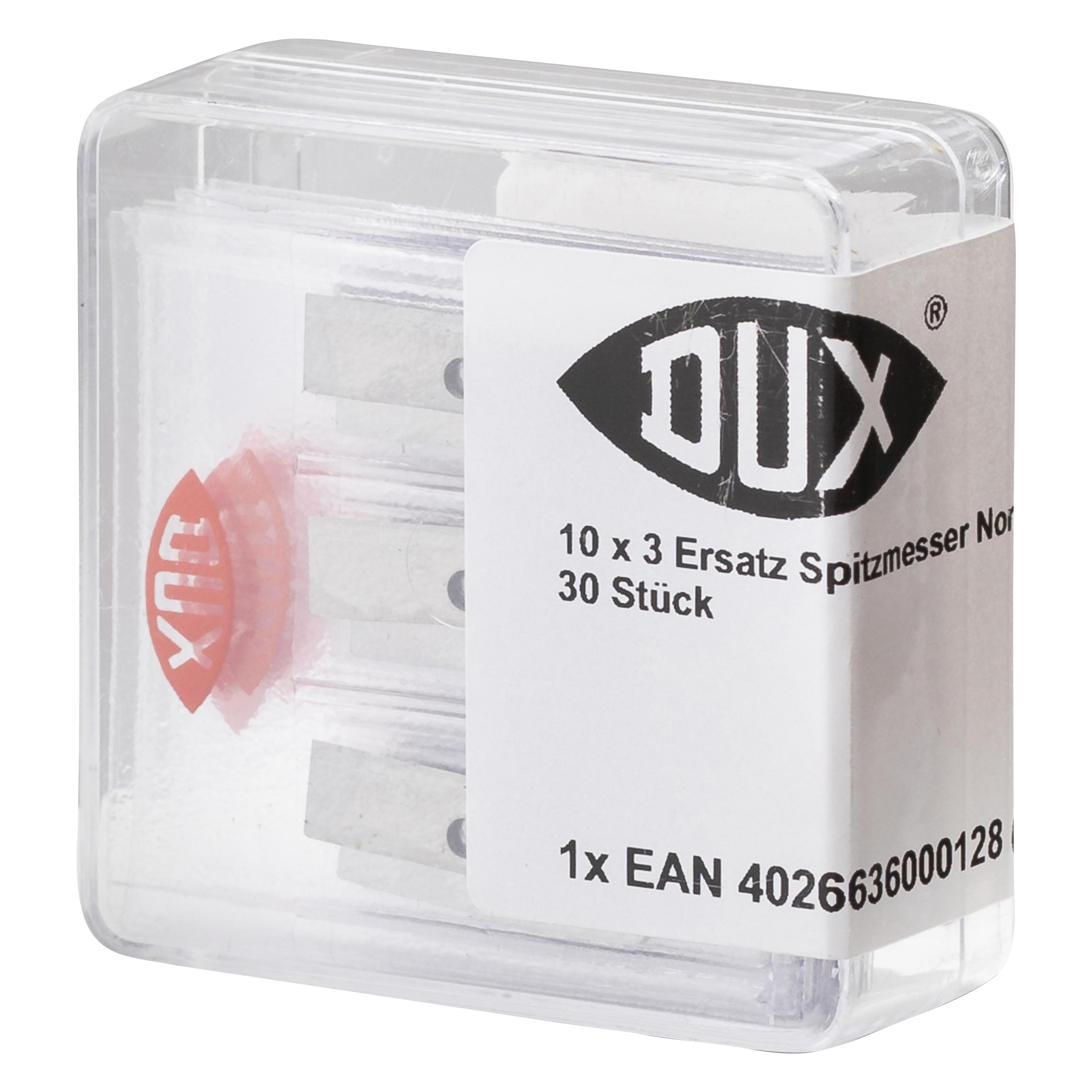 DUX 10 x 3 Ersatz Spitzmesser Normal 30 Stück (DX12N)