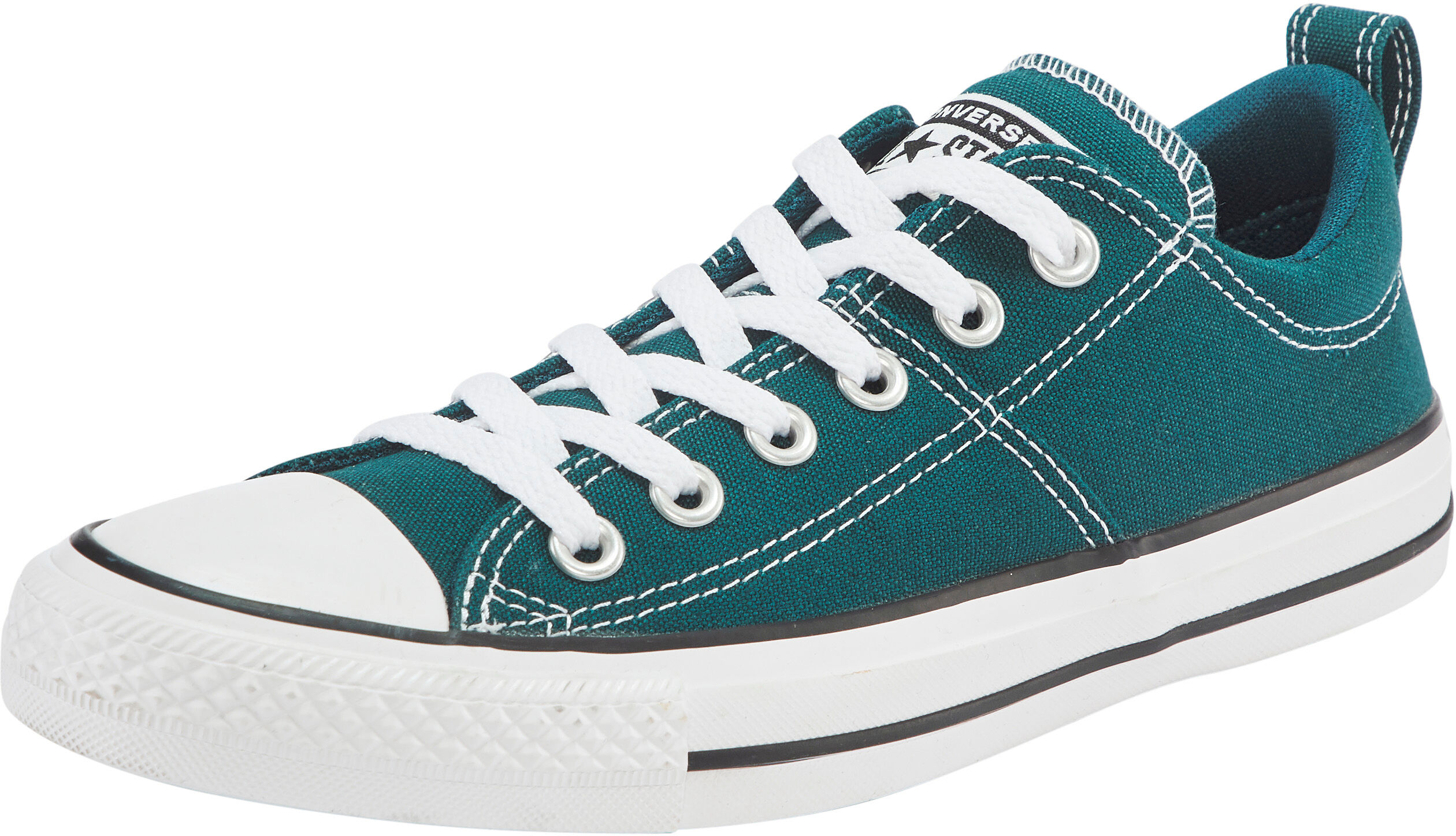 Sneaker CONVERSE "CHUCK TAYLOR ALL STAR MADISON", Damen, Gr. 36, atmungsaktiv, schwarzly jaded, weiß, schwarz, Textil, Schuhe Sneaker schwarzly jaded, weiß, schwarz 36, atmungsaktiv