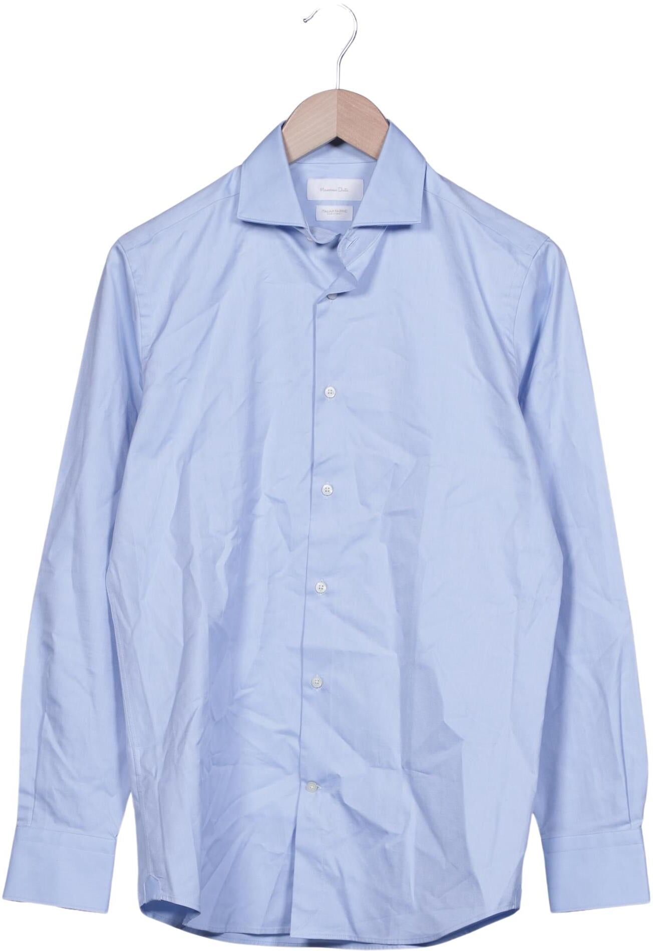 Massimo Dutti Herren Hemd, Hellblau, Gr. 38, Baumwolle - Second Hand