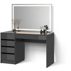 SCHMINKTISCH Imola Anthrazit 120 cm mit LED-Spiegel