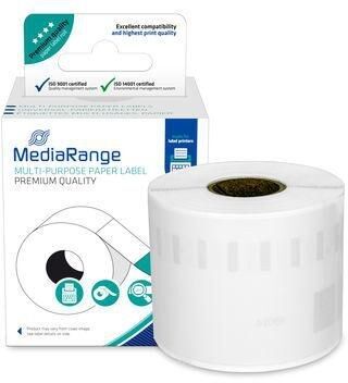 MediaRange Multi-Purpose Paper Labels 54 x 101 mm (99014 / S0722430), 220 Labels, Permanent, Black on White