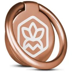 ONEFLOW Universal Handyhalterung Finger Rosa / Pink – Celune Ring, Handyring Metall, 360° Drehbar mit Ständer, Magnetischer Fingerhalter, Rosé