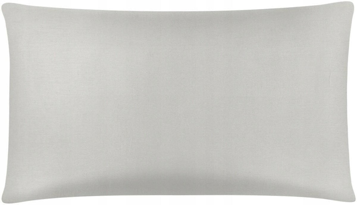 Westwing Katoenen Satijnen Kussensloop Lichtgrijs 45 x 110 cm