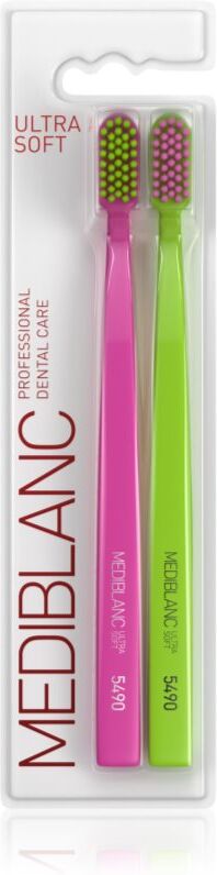 MEDIBLANC 5490 Ultra Soft brosses à dents ultra soft Pink, Green 2 pcs