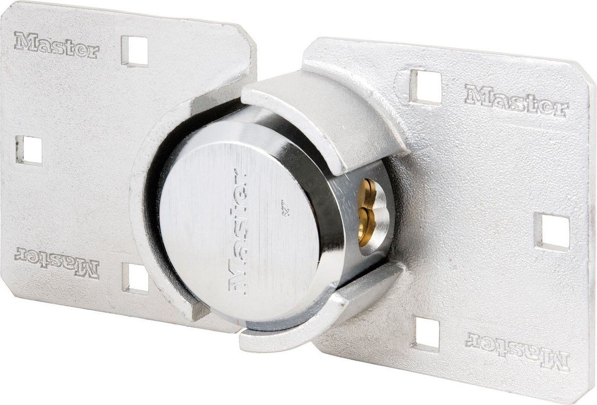 Master Lock 736EURD Hang- en overvalslot set in zilver en robuust staal