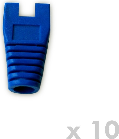 Datacom RJ45 beschermhoezen met uitsparing, blauw (10 stuks)