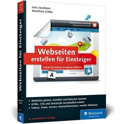 Webseiten erstellen für Einsteiger, Paperback von Jens Jacobsen,Matthias Gidda, Rheinwerk