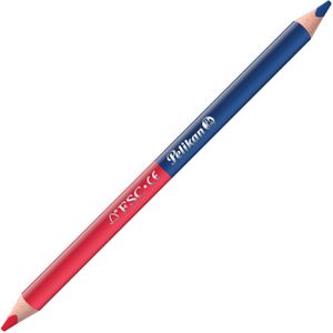 Pelikan Silbenstift 811118, blau / rot, 3-eckig, 2 Stück