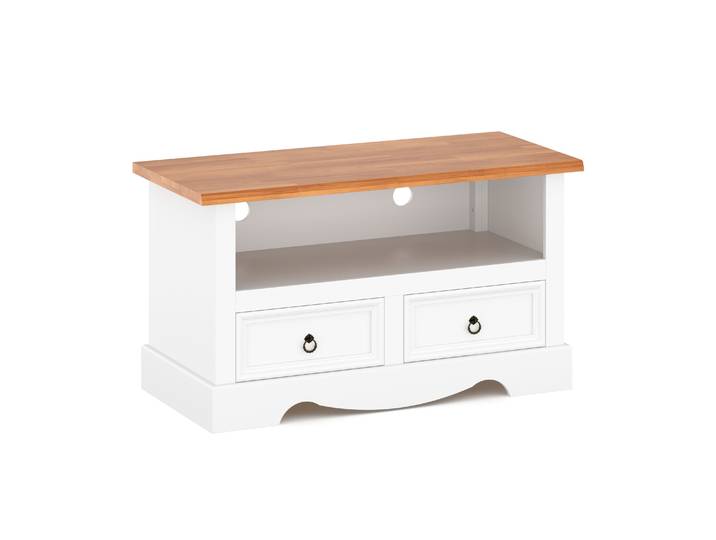 TV Möbel JOSE 99 x 44 x 54 cm weiss/natur