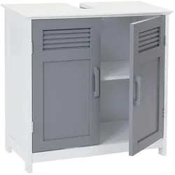 Waschbeckenunterschrank MCW-A85, Badschrank 60x60x30cm ~ grau