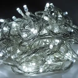 Lex 500er LED Lichterkette Außen Innen Partylichterkette Weihnachtslichterkette weiß : Weiß : Transparent : 500 LED ́s