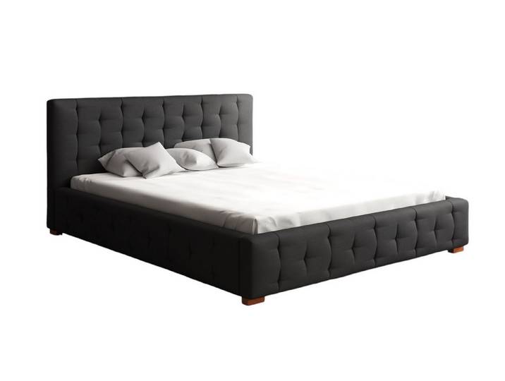 Fun Möbel Polsterbett Polsterbett Schlafzimmerbett COMO in Stoff Orinoco, mit oder ohne Bonellfederkernmatratze