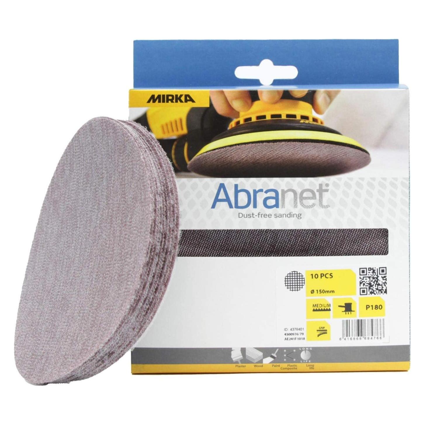 Mirka ABRANET Ø:150mm Grip P180 10 pcs (P180) (6416868684766)