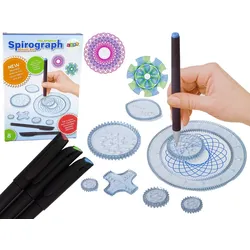 Spirograph-Set aus Markern und Schablonen zum Zeichnen geometrischer Muster