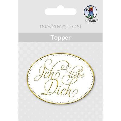 URSUS 8 Topper 'Ich liebe Dich', weiß/gold