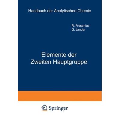 Elemente der Ƶweiten Hauptgruppe, Taschenbuch von , Springer Berlin, 978-3-642-89153-3