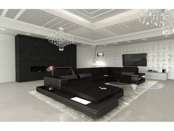 Stoff Wohnlandschaft Messana U-Form
