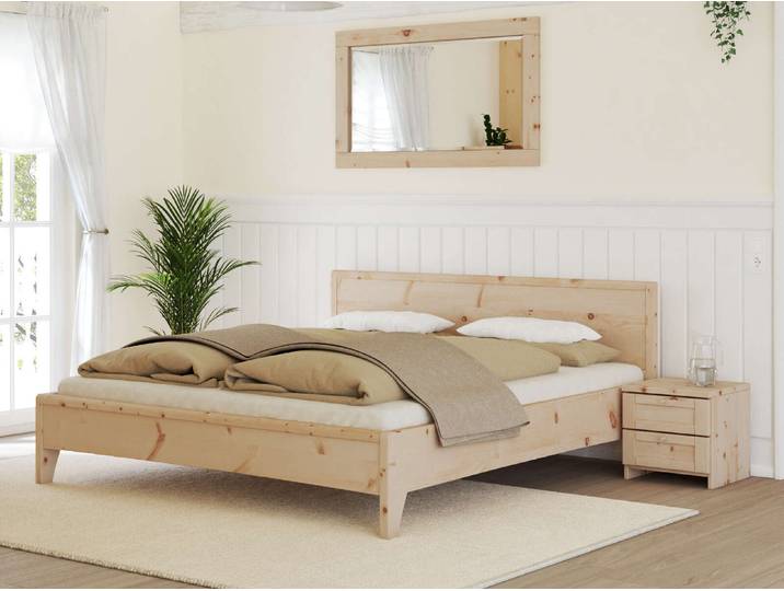 Zirbenbett „Katja“ 90 x 200 cm Massivholz Zirbe