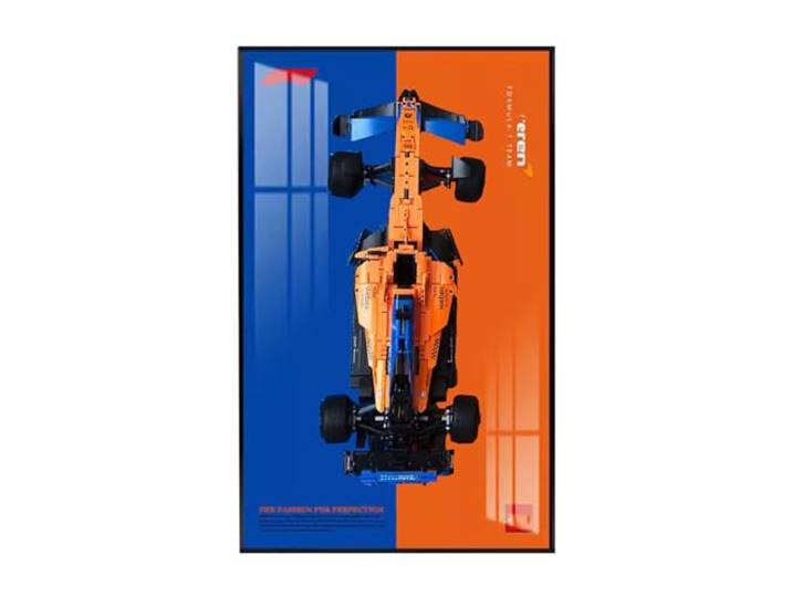 SONNIES Display-Wandtafel für Lego 42141 F1 Rennmodell, dekorative Displaypaneele für Lego-Auto, Wandmontage, Geschenk (nur Displaywand, kein Modell) (Option 1)