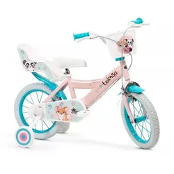Toimsa: Cuddly Kinderfahrrad mit Kindersitz und Korb – 14"