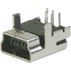 USB BWM - USB-Einbaubuchse, B-Mini, gew., Printmontage