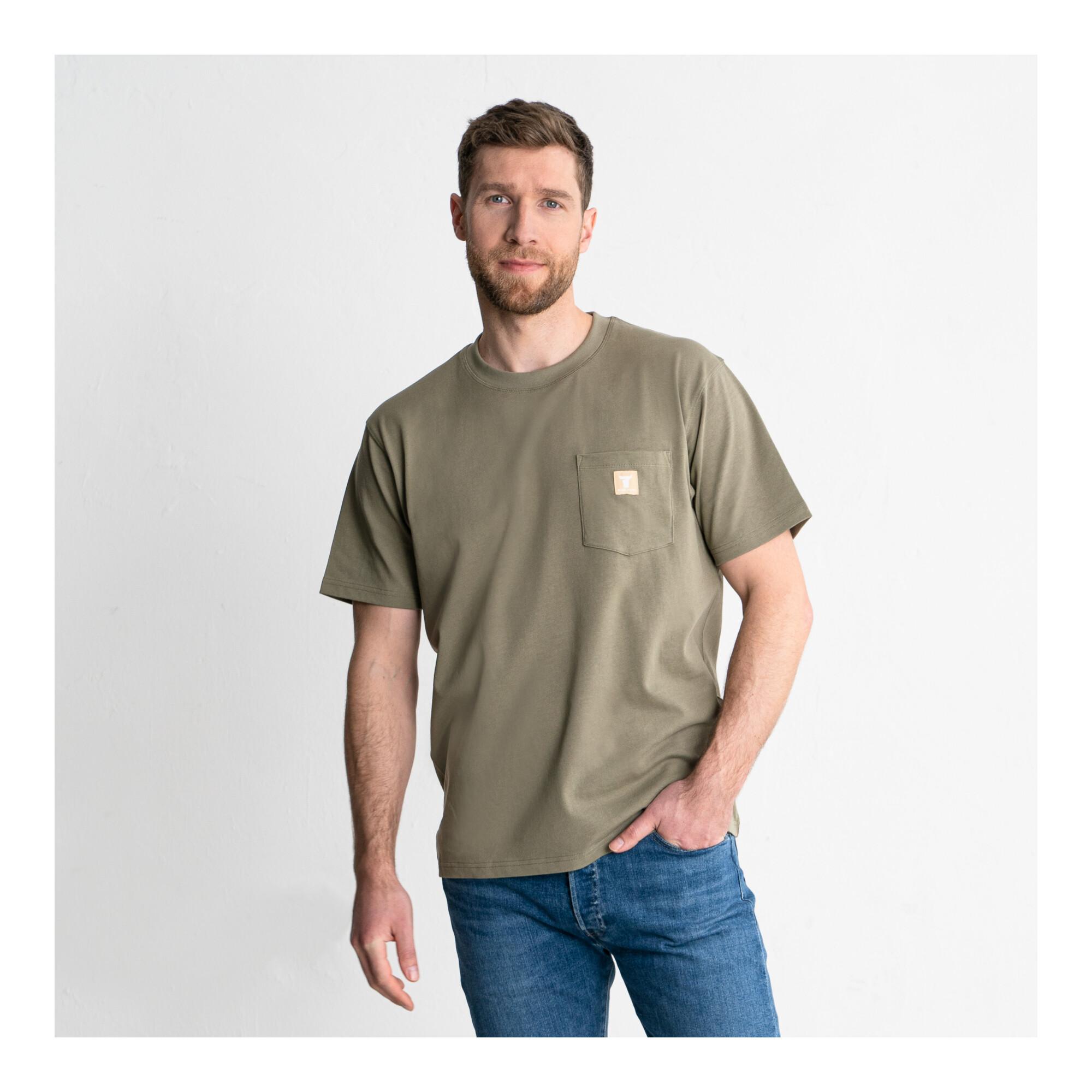 STIER Heavy Tee Pocket organic cotton L Olive (906644)