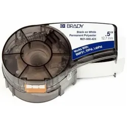 Brady, Etikettenrolle, M21-500-423 Schwarz auf weiss (12.70 mm)