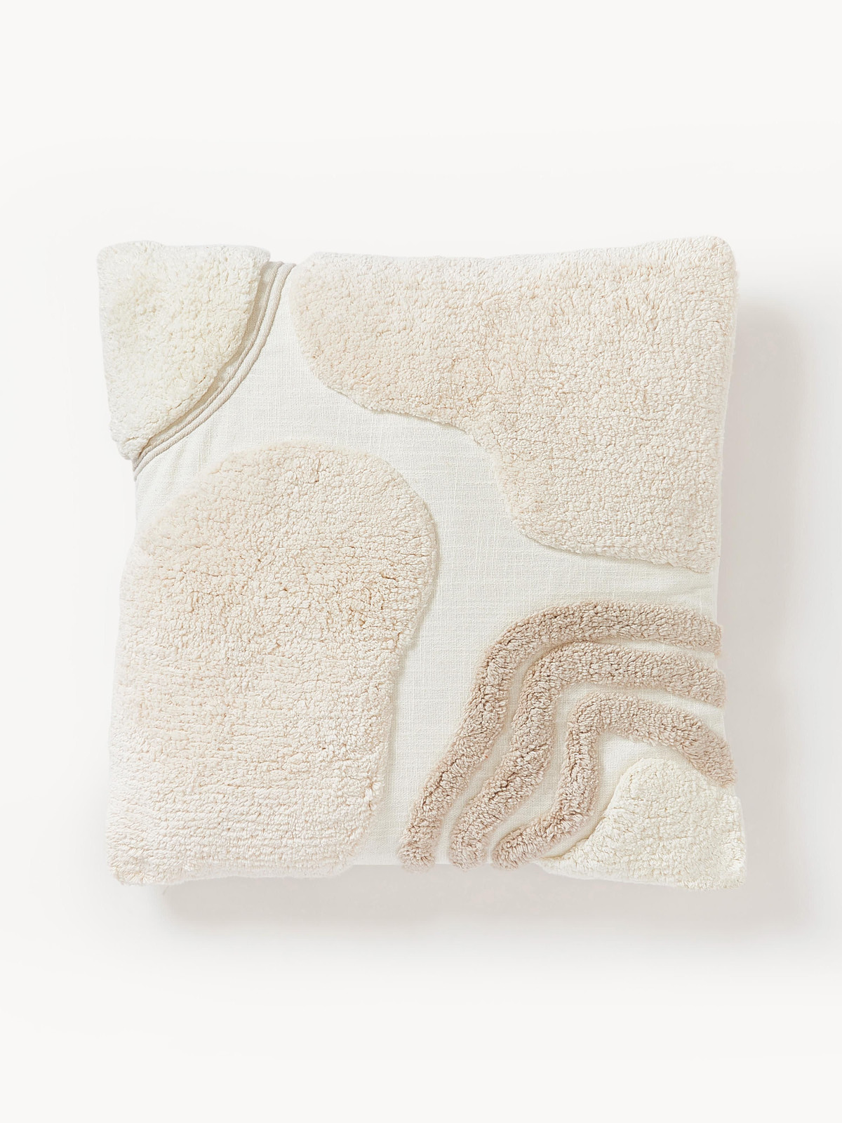 Westwing Collection Handgetufte kussenhoes Coraline met decoraties
