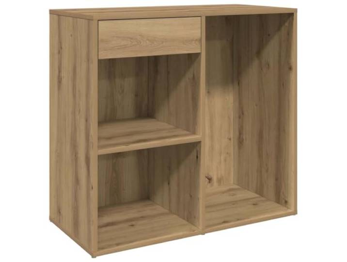 Makastle Kosmetikschrank 80x40x75 cm Artisan-Eiche Holzwerkstoff mit Schublade und Offenen Fächern