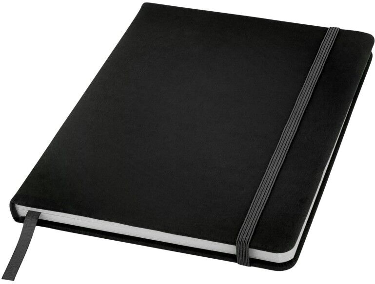 Carnet de notes A5 publicitaire à couverture rigide Spectrum noir