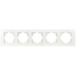 Günsan Moderna 5-fach Rahmen für 5 Steckdosen Schalter Dimmer Weiss