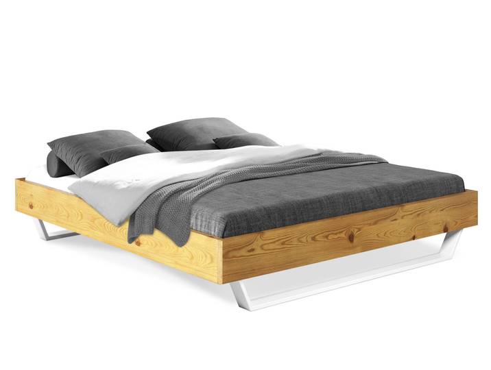 CURBY Kufenbett ohne Kopfteil, Material Massivholz, rustikale