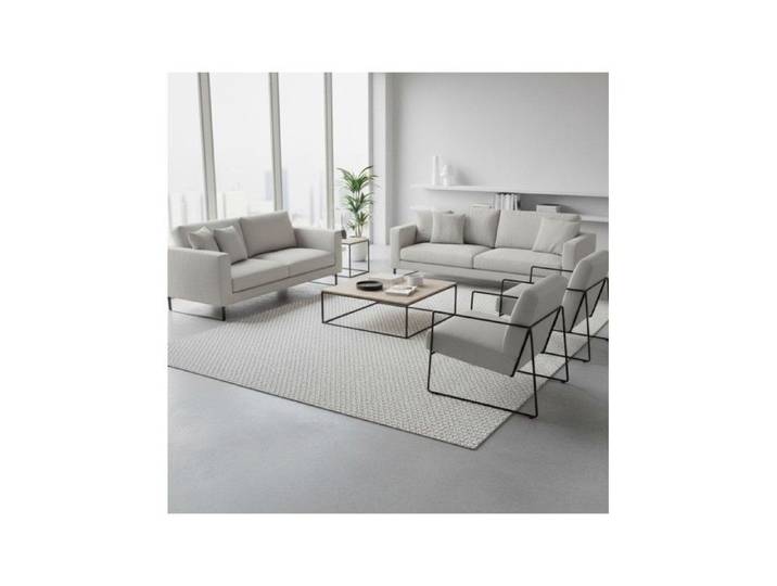 Melis Home Tapis modernes design Crème 160 x 220 cm boucle moderne intérieur extérieur texture fine résistant facile