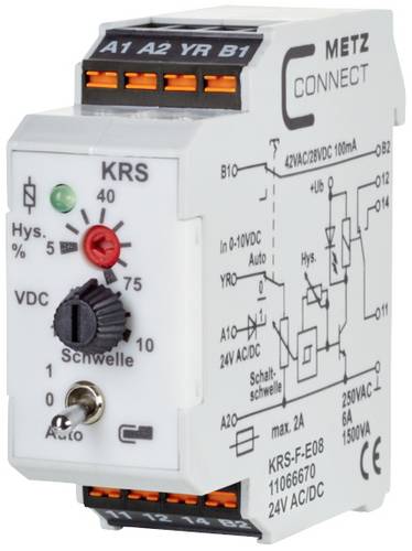 Metz Connect Schwellwertschalter 24, 24 V/AC, V/DC (max) 1 Wechsler 11066670 1St.