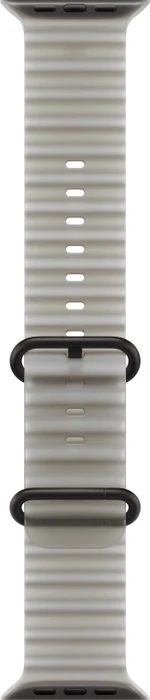Apple Watch 49 mm Ocean Armband Transparentes Grau - Ausführung aus schwarzem Titan