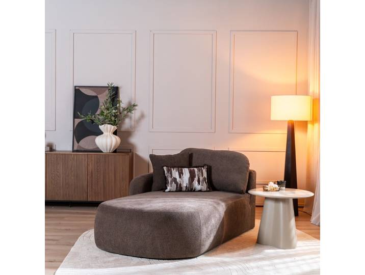 Bronx71 Chaise longue Vienna Chenille braun links