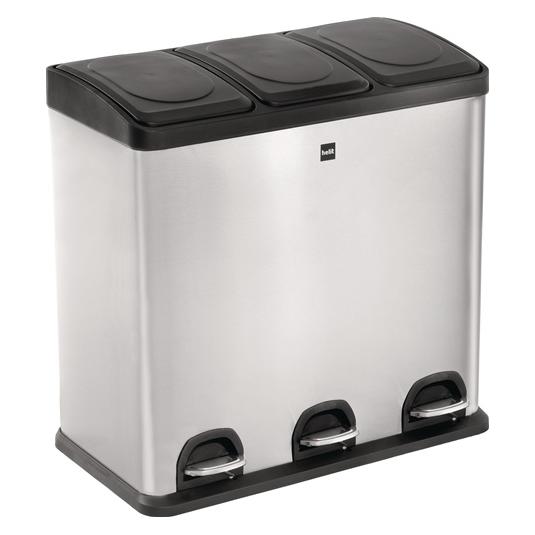 Helit the seperator Mülltrenner 3x 20 l silber (20 l) (H2405200)
