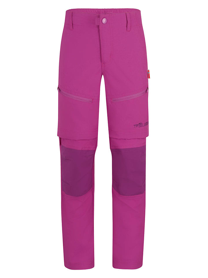 Trollkids Zipp-Off-Trekkinghose "Nordfjord" - Regular fit - in Lila - 128