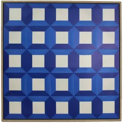 Leinwand Bild blau Geometrie 80 x 3.8cm