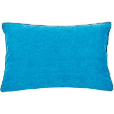 Dekokissen DONE. "Joy", blau (petrol, unifarben), B:40cm L:60cm, Polyester, Dekokissen_Sitzkissen_Kissenhüllen, unifarben, Reißverschluss, Kissenhüle ohne Füllung, 1 Stück