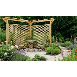Rankzaun 180 x 180 auf 160 cm – Rankgitterzaun aus Kiefer/Fichte, grün – elegantes Holzrankgitter – Zaun für Sichtschutz im Garten