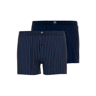 Boxershorts CECEBA "Boxershort Daytona 2er Pack", Herren, Gr. M, rot (rot, blau), Obermaterial: 100% Baumwolle CO., Unterhosen